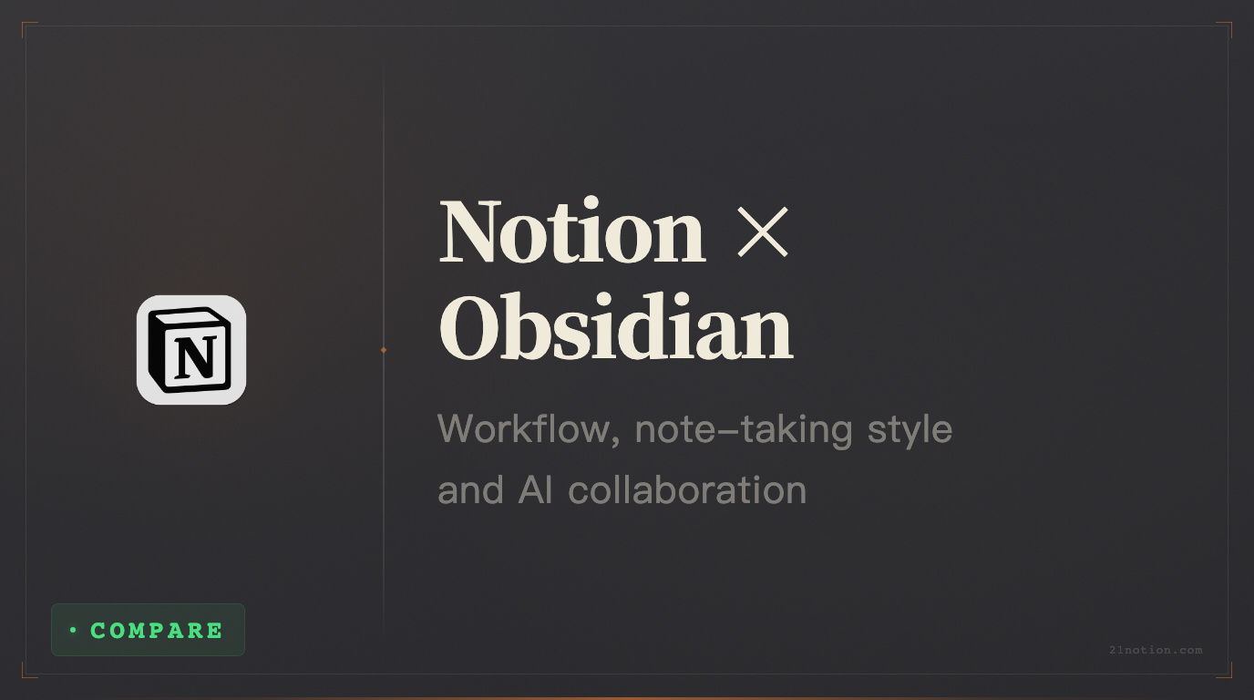 Notion vs. Obsidian: How to Choose Based on Workflow, Note-Taking Style, and AI Collaboration