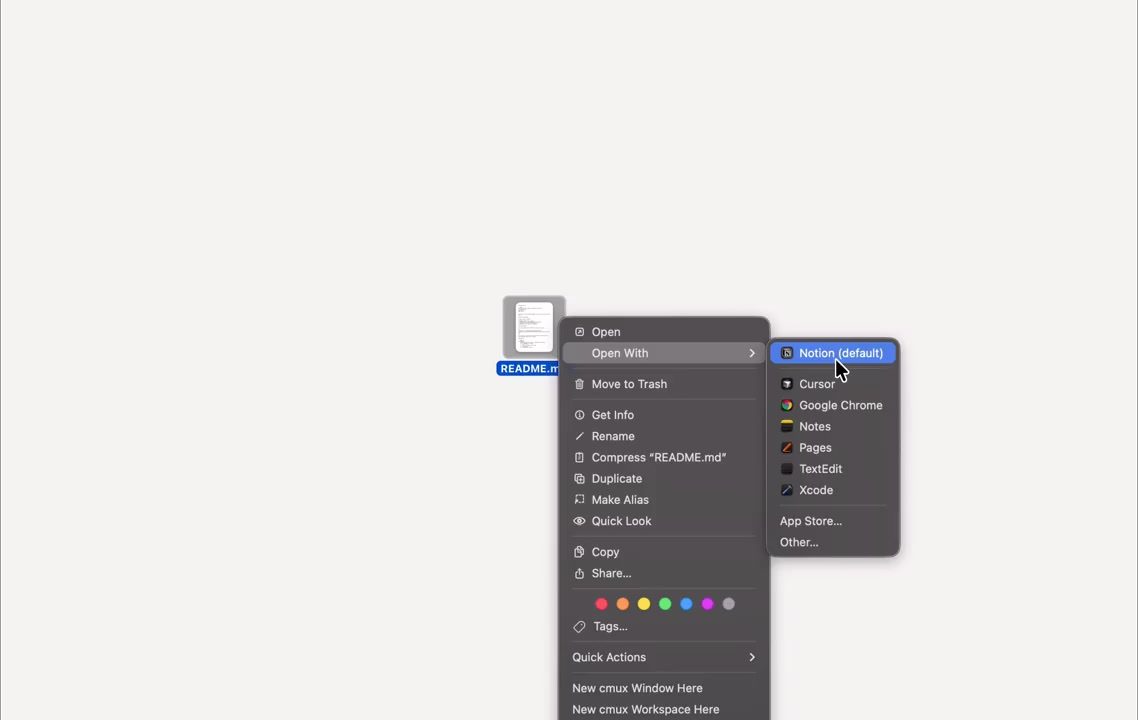 Previewing and importing a Markdown file in Notion